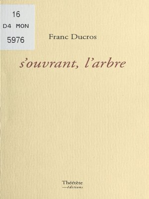 cover image of S'ouvrant, l'arbre